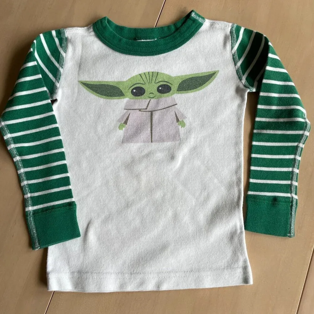 Hanna Andersson X Star Wars Grogu Organic Long John PJs Pajamas Set‎ - Size 3T